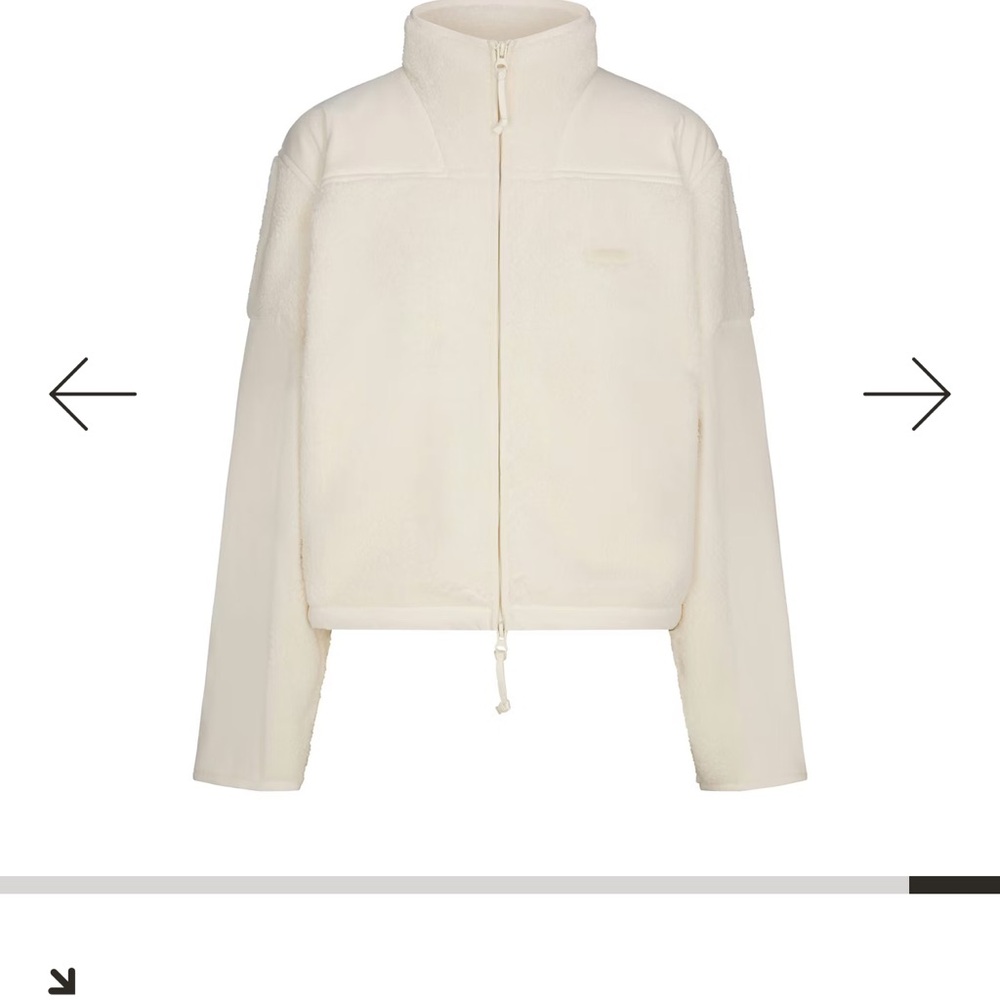 SKIMS Cream Teddy Jacket